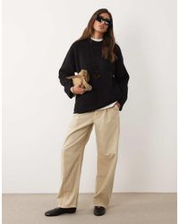 ASOS - Relaxed Fluffy Jumper With Wool - Lyst
