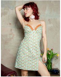 Labelrail - X Lara Adkins Ditsy Floral Broderie Cami Mini Dress - Lyst