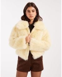 Miss Selfridge - Faux Fur Collar Detail Bomber Jacket - Lyst