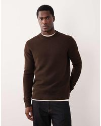 SELECTED - 100% Cotton Knitted Crew Neck Jumper - Lyst
