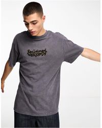 Reclaimed (vintage) - T-shirt à logo appliqué - anthracite - Lyst