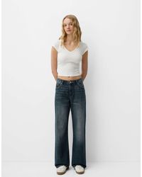 Bershka - – locker sitzende, weite jeans - Lyst