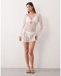 ASOS - Molly Lace Mini Beach Sundress - Lyst