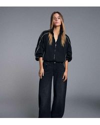 Bershka - Petite High-Waist Barrel Jeans - Lyst