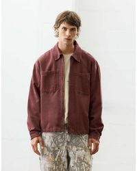 Pull&Bear - Zip Overshirt - Lyst