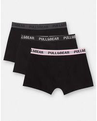 Pull&Bear - Set Van 3 Boxershorts Met Roze Tailleband - Lyst