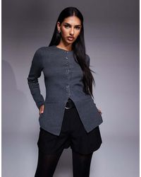 River Island - Knitted Longline Cardigan - Lyst