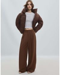 Stradivarius - Basic Gewatteerd Jack Met Capuchon - Lyst