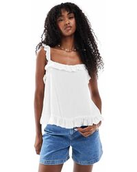 Miss Selfridge - Frill Detail Cami - Lyst