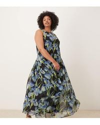 ASOS - Asos Design Curve Racer Neck Smock Maxi Dress - Lyst