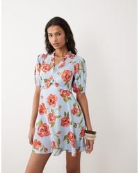 Wednesday's Girl - Wednesdays Girl Ruffle Floaty Mini Dress - Lyst