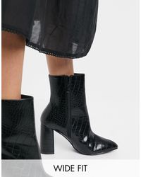 raid zerrin heeled ankle boots in black