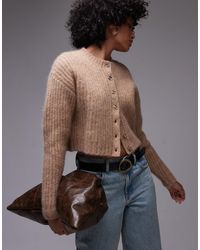 TOPSHOP - – hochwertige strickjacke aus flauschiger alpakawolle - Lyst