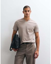 ASOS - Heavyweight Regular Fit T-shirt With Notch Neck - Lyst
