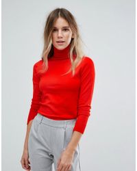Oasis Polo Neck Jumper - Red