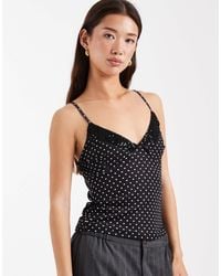 ASOS - Sequin Trim Mesh Cami Top - Lyst