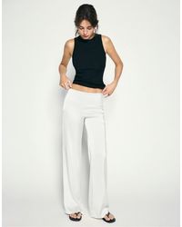 Pull&Bear - Satin-hose mit geradem bein - Lyst