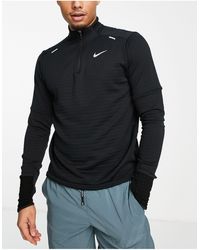 Nike Fleece Therma Sphere Element Men's Long Sleeve Half-zip Running Top in  Blue for Men | Lyst