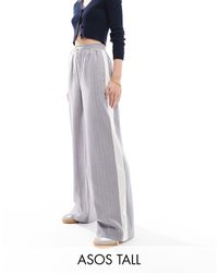 ASOS - Asos Design Tall Pull On Trouser With Contrast Panel - Lyst