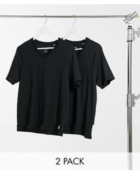Jack & Jones - Essentials 2 Pack Slim Fit V-neck T-shirt - Lyst