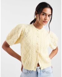 Levi's - – kurzärmlige pointelle-strickjacke - Lyst