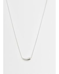 ASOS - Short Necklace With Small Molten Pendant - Lyst