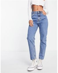 Pull&Bear - Mom jeans a vita alta medio - Lyst