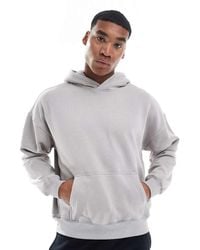 Hollister - Felpa Con Cappuccio Squadrata Lavaggio - Lyst