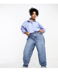 ASOS - Asos Design Curve High Rise Relaxed Mom Jeans - Lyst