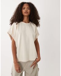 ARKET - Rich Cotton Short Elasticated Sleeve Top - Lyst