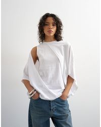 TOPSHOP - Cape Draped Tee - Lyst