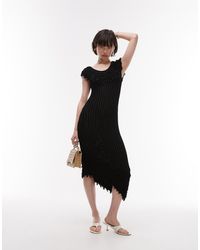 & Other Stories - Knit Midi Dress With Fringed Neckline And Hem - Lyst