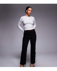 GOOD AMERICAN - Petite Never Fades Straight Jeans - Lyst
