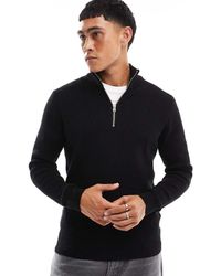 Only & Sons - Ribbed Half Zip Jumper - Lyst
