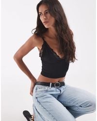 ONLY - Lace Trim Cami Top - Lyst