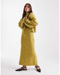 ASOS - Knitted Maxi Skirt Co-ord With Wool - Lyst