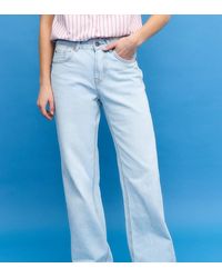 Stradivarius - D92 Petite Straight Wide-leg Jeans - Lyst