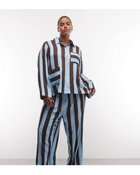 ASOS - Asos Design Curve Woven Modal Long Sleeve Pyjama Set - Lyst
