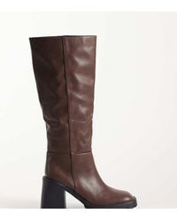 Raid Wide Fit - Carnie Block Heel Knee Boots - Lyst
