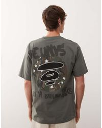 Aape By A Bathing Ape - Camiseta De Corte Cuadrado Con Detalles Estampados En El Pecho Y La Espalda De Aape By A Bathing Ape-Verde - Lyst