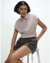 River Island - Knitted Tank Polo Top - Lyst