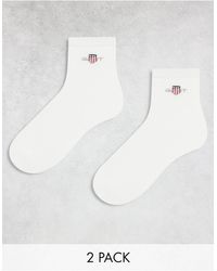 GANT - 2 Pack Ankle Socks With Logo - Lyst