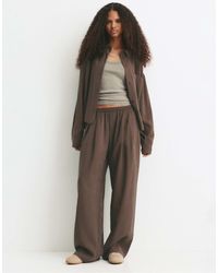 Pull&Bear - Pantalon habillé à pinces - marron - Lyst