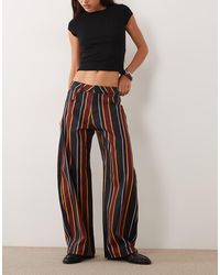 ASOS - Printed Barrel Leg Trouser - Lyst