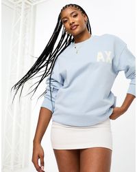 Armani Exchange - Boyfriend Sweatshirt Met Logo - Lyst