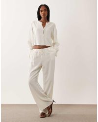 ASOS - Linen Blend Pull On Trouser Co Ord - Lyst
