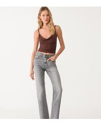Stradivarius - Petite D98 Straight-leg Vintage Effect Jeans - Lyst