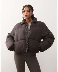 Monki - Puffer Jacket With Collar Detail - Lyst