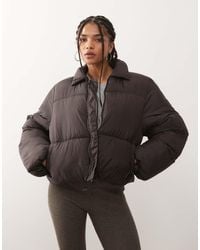 Monki - Puffer Jacket With Collar Detail - Lyst