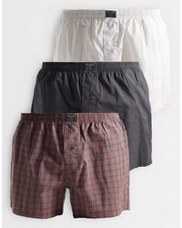 Abercrombie & Fitch - 3 Pack Woven Boxers - Lyst